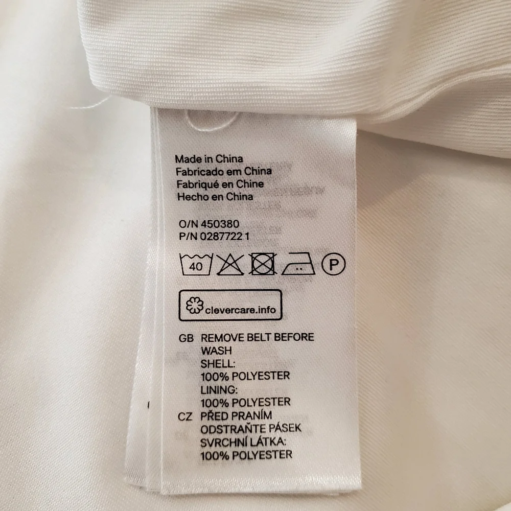 H&M Women's V-Neck Maxi Dress, White (Size L) - Picture 4 of 4